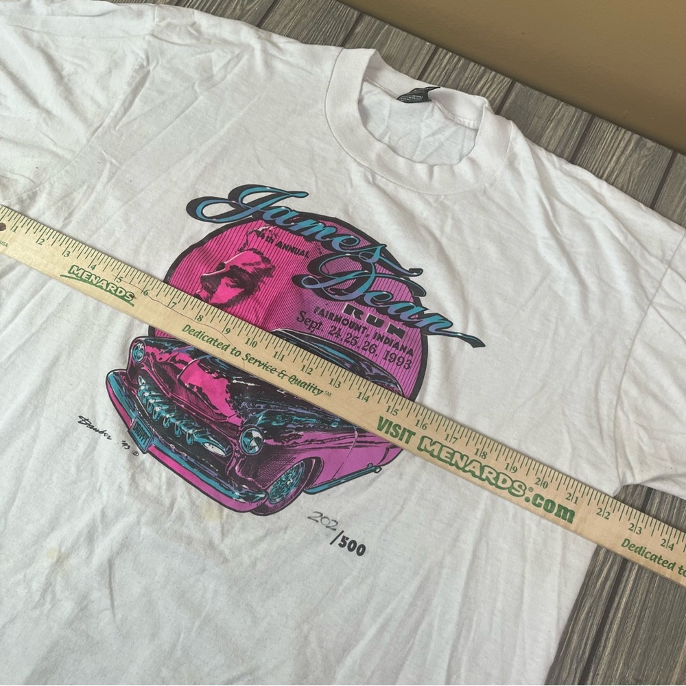 Vintage Fruit of the Loom James Dean Run Graphic Tee XL Made in USA - Picture 8 of 16